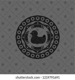 rubber duck icon inside black badge