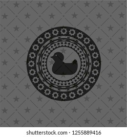 rubber duck icon inside black badge
