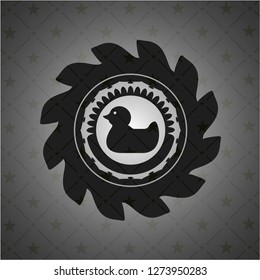 rubber duck icon inside black badge