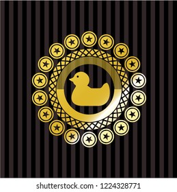 rubber duck icon inside shiny badge