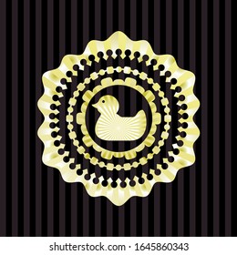 rubber duck icon inside shiny badge