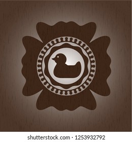 rubber duck icon inside wood signboards