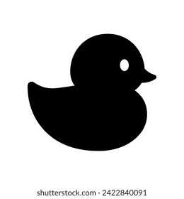 Rubber duck icon isolated on white background.
