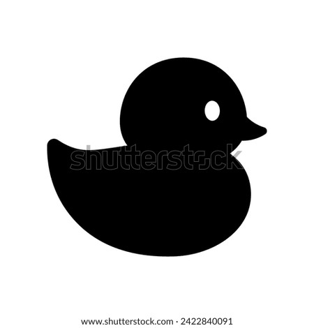 Rubber duck icon isolated on white background.