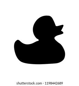 Rubber duck icon, logo on white background