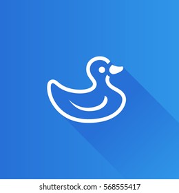 Rubber duck icon in Metro user interface color style. Kids bathing yellow