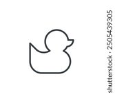 Rubber duck icon, vector illustration