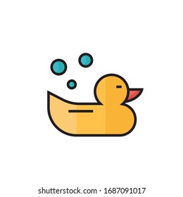 rubber duck icon vector illustration. rubber duck icon filled outline style design