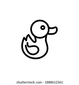 Icono del Pato de goma en vector. Logotipo