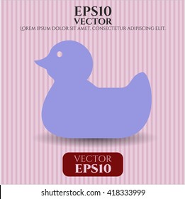 rubber duck icon vector symbol flat eps jpg app web
