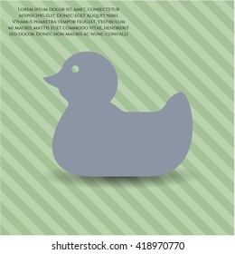 Rubber Duck icon vector symbol flat eps jpg app web