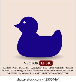 rubber duck icon vector symbol flat eps jpg app web