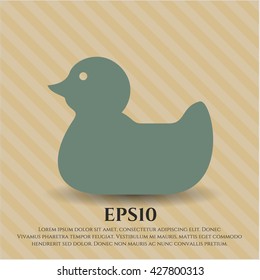 rubber duck icon vector symbol flat eps jpg app web