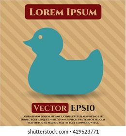 rubber duck icon vector symbol flat eps jpg app web