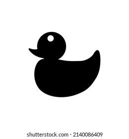 vector de icono del pato de goma. pato de juguete en el baño de los niños