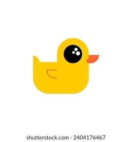 Rubber duck isolated. Children's rubber toyю. Vector illustration