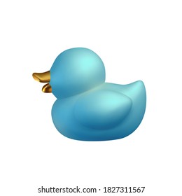 Rubber duck isolated on white background. Vector illustration