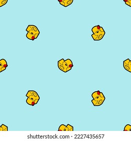 Rubber duck isometric pattern seamless. background of kids fabric