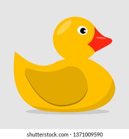 rubber duck kids toy vector illustration