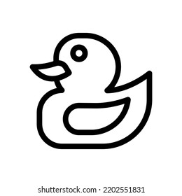 Rubber Duck Line Icon Illustration Vector Graphic 