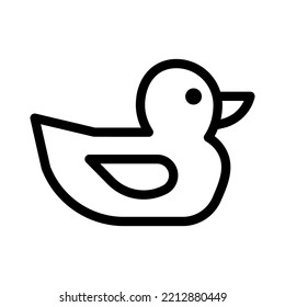 Rubber Duck Line Icon Illustration Vector Graphic