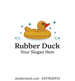 Rubber Duck Logo Vector. Modern swimming rubber duck. Very suitable for any industry, especially related to logos.