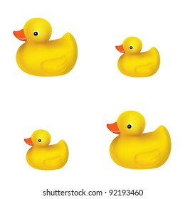 Rubber duck, mesh vector illustration seamless