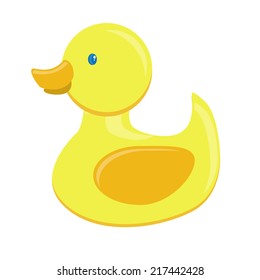Rubber duck. Rubber duck on a white background.