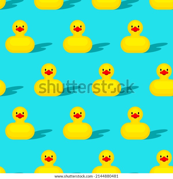 Rubber duck pattern seamless. Children\'s toy\
background. Baby fabric\
ornament