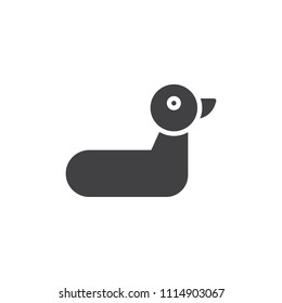 Rubber duck ring vector icon. filled flat sign for mobile concept and web design. swimming ring simple solid icon. Symbol, logo illustration. Pixel perfect vector graphics