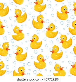 Rubber duck seamless pattern.