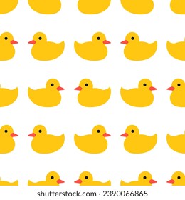 Rubber duck seamless pattern. Capibara vector illustration for fabric, children's clothing, wrapping paper, children's textiles