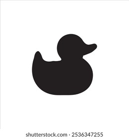 Rubber duck silhouette. Rubber duck icon sign illustration design.