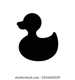 rubber duck silhouette icon vector.