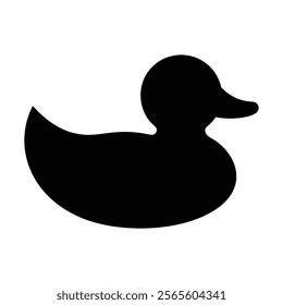 rubber duck silhouette icon vector.