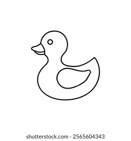 rubber duck silhouette icon vector.