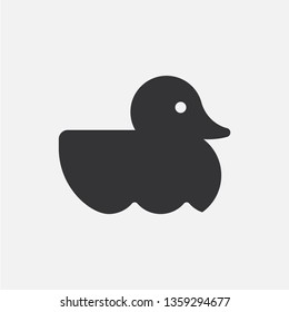 Rubber duck. Simple vector icon