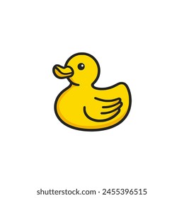 rubber duck toy cartoon vector illustration template design