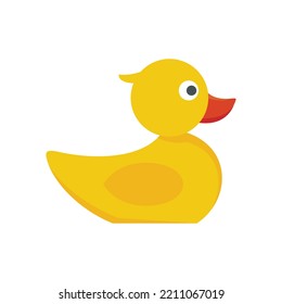 Rubber duck toy icon. Flat illustration of Rubber duck toy vector icon isolated on white background