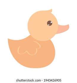 rubber duck toy icon isolated
