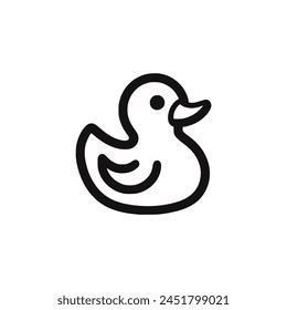 rubber duck toy logo vector illustration template design