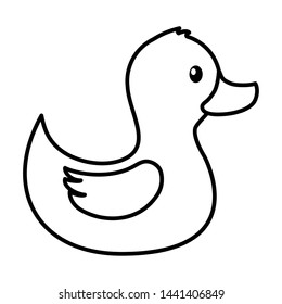 Duck Toy Coloring Bookisolated On White Stock Vector (Royalty Free ...