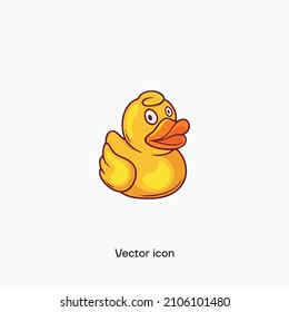 Rubber duck toy vector icon. Premium quality.