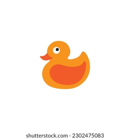 Rubber duck toy vector icon on a white background