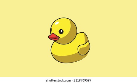 Rubber duck toy vector illustration