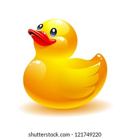 Rubber Duck Vector Icon.