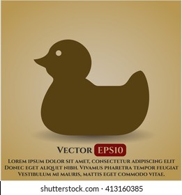 Rubber Duck vector icon or symbol