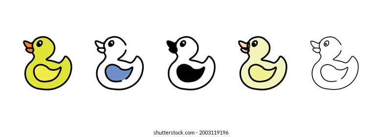 rubber duck vector type icon