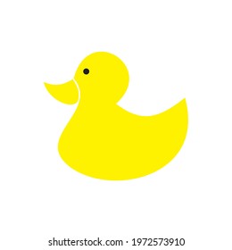 Rubber duck yellow icon vector illustration sign