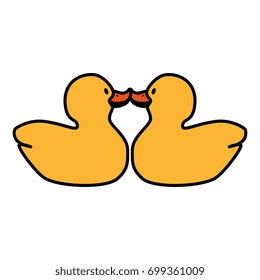 rubber ducks isolated icon